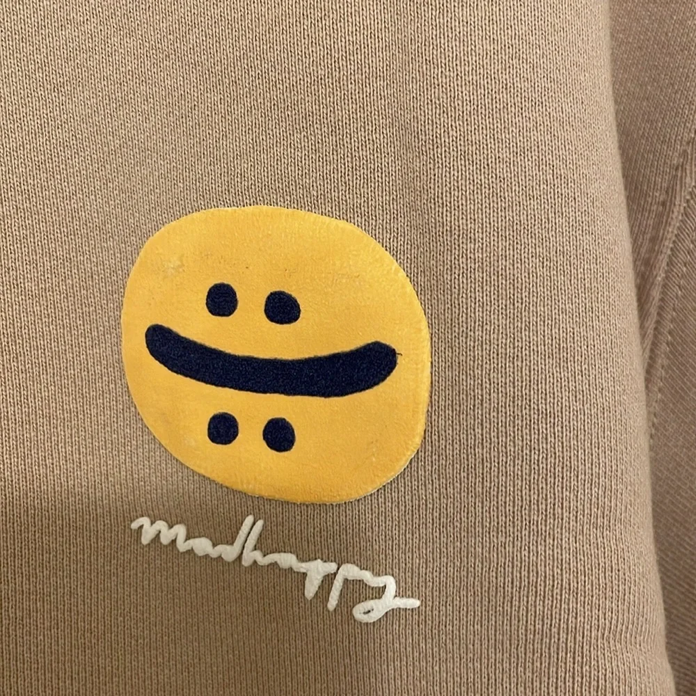 NEW RARE LIMITED EDITION Madhappy Beige Tan Sweatshirt Size Small - Picture 2 of 2